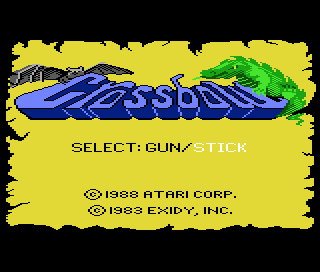 Crossbow title screen for Atari 7800